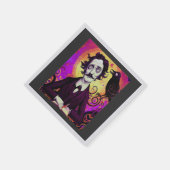 Digitale Kunst Vintag Edgar Allan Poe Raven Serviette (Ecke)