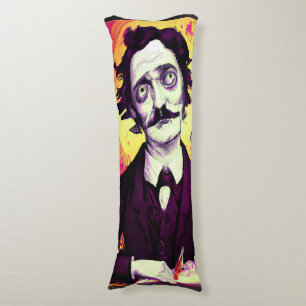 Digitale Kunst Vintage Edgar Allan Poe Rabe Seitenschläferkissen