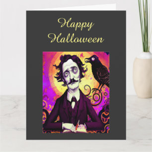 Digitale Kunst Vintage-Look Edgar Allan Poe Rabe Karte