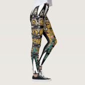 digitale Kunst Vögel Leggings (Rechts)