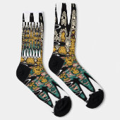 digitale Kunst Vögel Socken (Rechts)