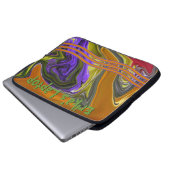 Digitale Kunst von Funky Liquid Wave Laptopschutzhülle (Vorne Knopf)