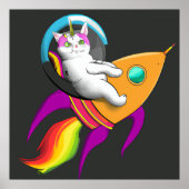 Digitale Kunst | Wall Art | Astro Kitty Unicorn Sp Poster (Vorne)
