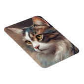 Digitale Kunstkatze 718 Magnet (Rechte Seite)