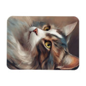 Digitale Kunstkatze 718 Magnet (Horizontal)