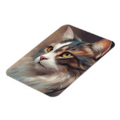 Digitale Kunstkatze 718 Magnet (Linke Seite)