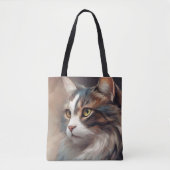 Digitale Kunstkatze 718 Tasche (Vorderseite)