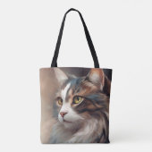 Digitale Kunstkatze 718 Tasche (Rückseite)