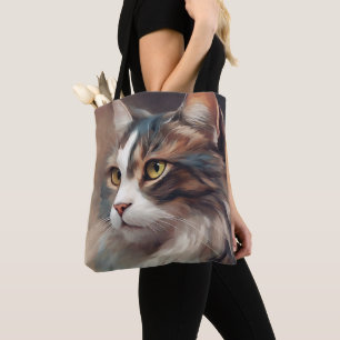 Digitale Kunstkatze 718 Tasche