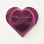 Digitale Kunstvorlage für Silky Pink Heart Notizblock (Rückseite)
