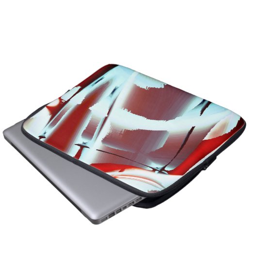 Digitale Lackvergrößerung mit Schwarzweiß Laptopschutzhülle (Vorne Knopf)