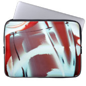 Digitale Lackvergrößerung mit Schwarzweiß Laptopschutzhülle (Vorderseite)