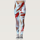 Digitale Lackvergrößerung mit Schwarzweiß Leggings (Vorderseite)