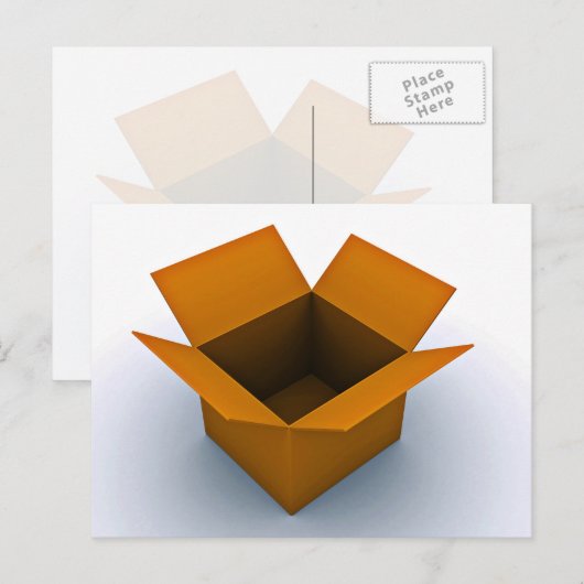 Digitale leere Box Postkarte (Vorne/Hinten)