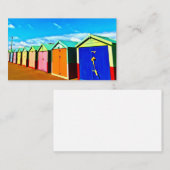 Digitale Malerei - Brighton Beach Huts Visitenkarte (Vorne/Hinten)
