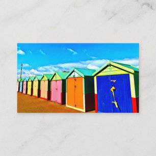 Digitale Malerei - Brighton Beach Huts Visitenkarte