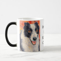 Digitale Malerei eines Border Collie-Porträts