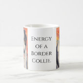 Digitale Malerei eines Border Collie-Porträts Verwandlungstasse (Mittel)