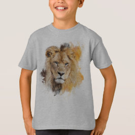 Digitale Malerei eines fotografierten Löwenkopfes T-Shirt