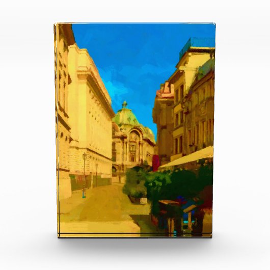Digitale Malerei in Bukarest Fotoblock (Vorderseite)