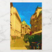 Digitale Malerei in Bukarest Lebensmitteletikett (Einzelnes Label)