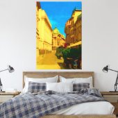 Digitale Malerei in Bukarest Leinwanddruck (Insitu (Schlafzimmer))