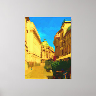 Digitale Malerei in Bukarest Leinwanddruck