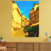 Digitale Malerei in Bukarest Leinwanddruck (Insitu (Wohnzimmer))