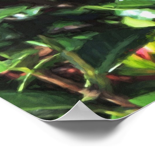 Digitale Malerei in Rosa Kamelien Kunst, Dichtung  Poster (Ecke)