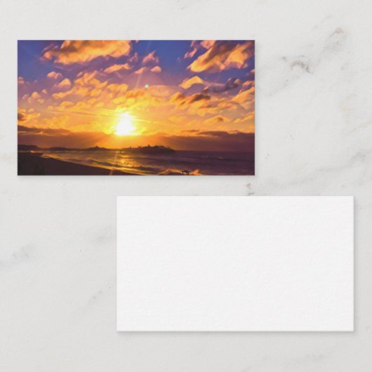 Digitale Malerei - Phantastischer Sonnenaufgang üb Visitenkarte (Vorne/Hinten)