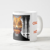 Digitale Malerei über den Klimawandel. Jumbo-Tasse (Vorderseite Rechts)