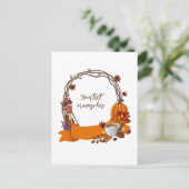 Digitale Malkarte für Fall Wreath Feiertagspostkarte (Stehend Vorderseite)