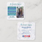 Digitale Marketing-Visitenkarte der Kreativagentur Quadratische Visitenkarte (Vorne/Hinten)