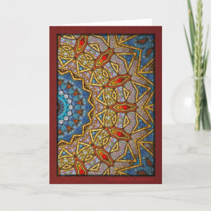 Digitale Marone Mandala Feiertagskarte