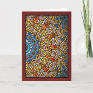 Digitale Marone Mandala Feiertagskarte
