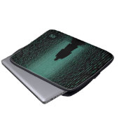 Digitale Matrix-Korridor-Cyber-Schatten Laptopschutzhülle (Vorne Knopf)