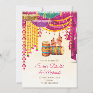 Digitale Mehndi-Einladung & Mendhi Night-Einladung Einladung