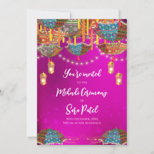 Digitale Mehndi-Einladungen & Mehndi-Einladung Einladung