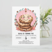 Digitale, moderne, bearbeitbare Cookies zum Geburt Einladung (Stehend Vorderseite)