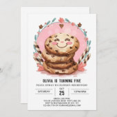 Digitale, moderne, bearbeitbare Cookies zum Geburt Einladung (Vorne/Hinten)