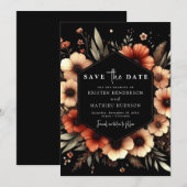 Digitale, moderne Terracotta-Hochzeit Save The Date (Vorne/Hinten)