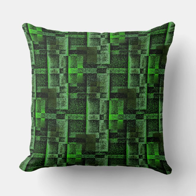 Digitale Montage von grünem Simulate-Granitmarmor Kissen (Vorderseite)