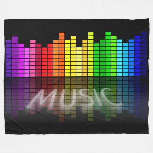 DIGITALE MUSIK FLEECEDECKE (Vorderseite (Horizontal))