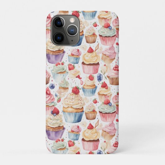 Digitale Muster für Creme und Cupcake Case-Mate iPhone Hülle (Rückseite)