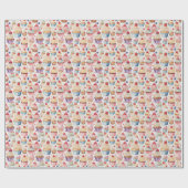 Digitale Muster für Creme und Cupcake Geschenkpapier (Flach)