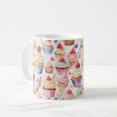 Digitale Muster für Creme und Cupcake Kaffeetasse (Vorderseite Links)