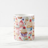 Digitale Muster für Creme und Cupcake Kaffeetasse (Mittel)