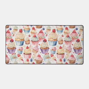 Digitale Muster für Creme und Cupcake Schreibtischunterlage