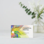 Digitale Natur | Transparente farbenfrohe Blume Visitenkarte (Stehend Vorderseite)