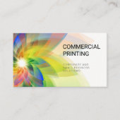 Digitale Natur | Transparente farbenfrohe Blume Visitenkarte (Vorderseite)